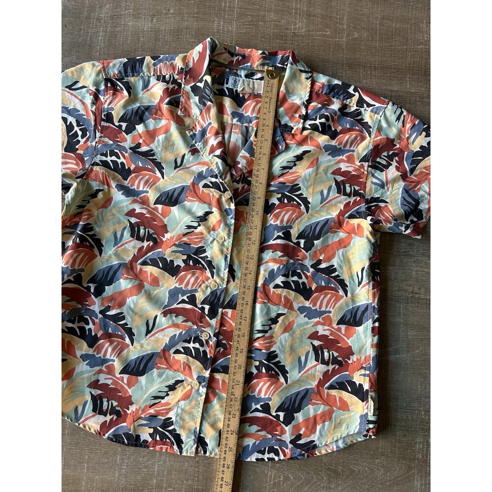 ExOfficio Insect Shield Travel Shirt Women L Tropical Floral Hiking Short Sleeve - Picture 5 of 12